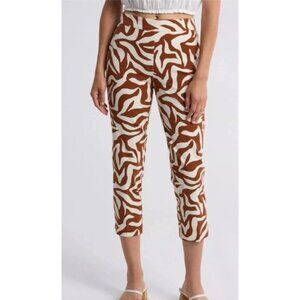 SPANX On The Go Print Ankle Slim Straight Leg Pants in Zebra Size S